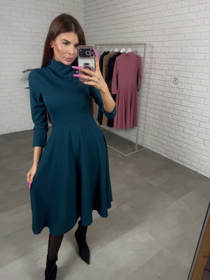 Šaty LORISA dlhé petrolejové