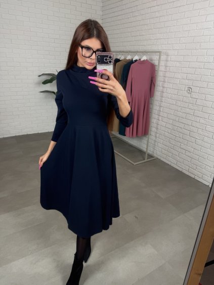 Šaty LORISA dlhé tmavomodré