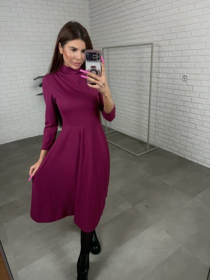 Šaty LORISA dlhé slivkové