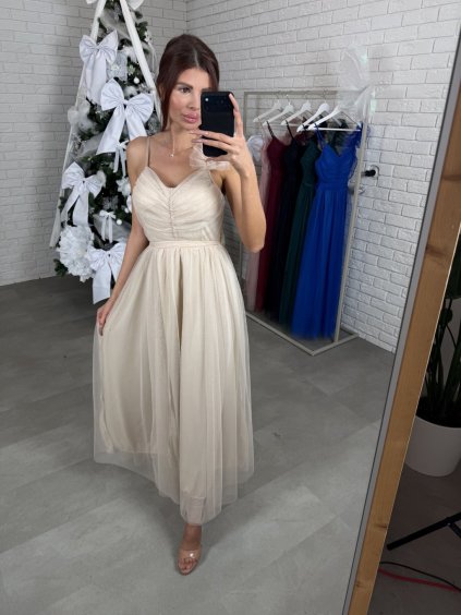 Šaty AURELA béžové