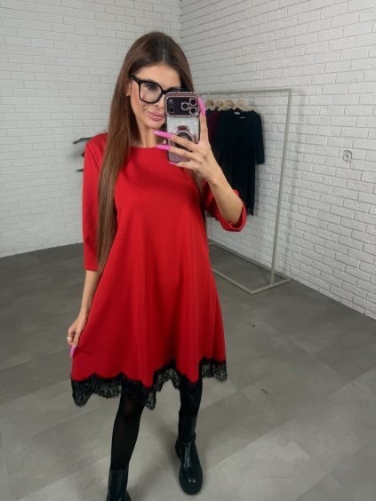 Šaty DELNA červené