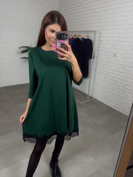 Šaty DELNA smaragdové