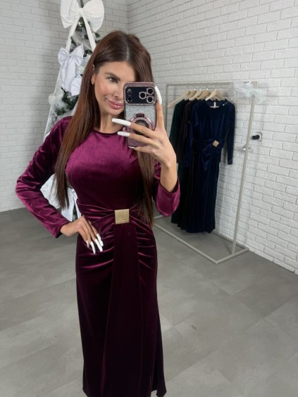 Šaty ANDREO slivkové