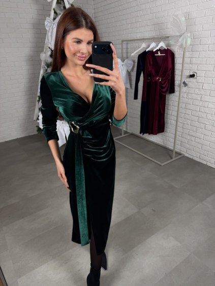 Šaty DAVIDO smaragdové