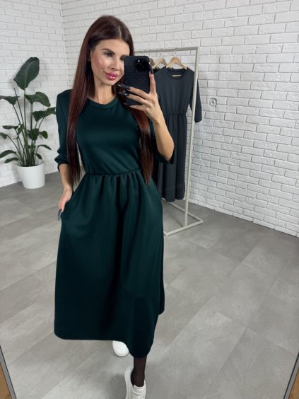 Šaty PETRA smaragdové