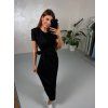 Šaty s mašľou DEBORAH Čierna – Čierna
