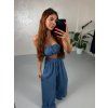 Mušelínový set BERON extra dlhý modrý – Modrá