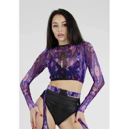 Crop top Spider, Fluid Purple