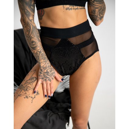 eng pl EMPIRE SHORTS BLACK SEQUIN DIAMOND 1234 2