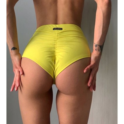 High waisted shorts - Yellow
