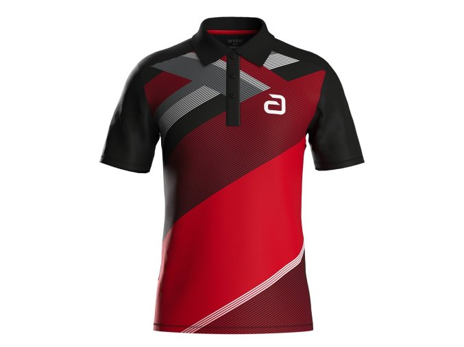 andro shirt Ataxa black red 300 021 230 unisex 1 front