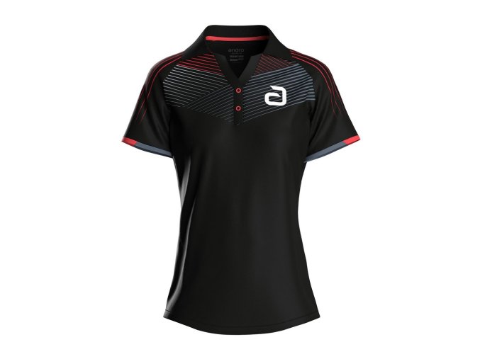 andro shirt Avos black neon red 301 021 201 women 1 front