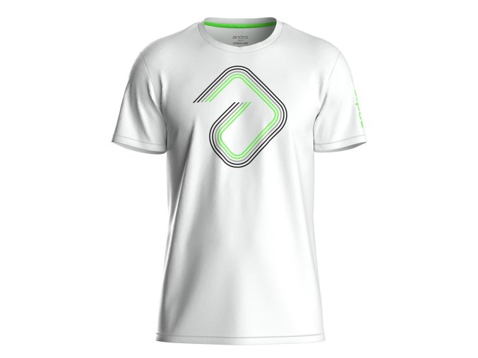 andro t shirt alpha T white green 300 021 233 unisex 1 front