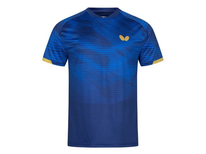 Butterfly shirt PURO blue gold 01