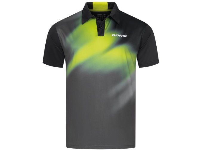 donic poloshirt rhythm black lime anthracite web