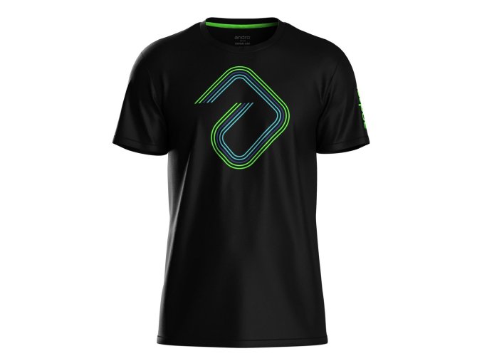 andro t shirt alpha T black green 300 021 012 unisex 1 front