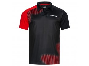 donic polo caliber black red front stills web