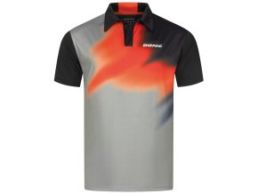 donic poloshirt rhythm black red grey web