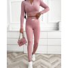 elasticka dvojdielna ruzova pudrova suprava top a leginy