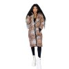 dlhe damske zimne bundy leopardie na zips s vreckami