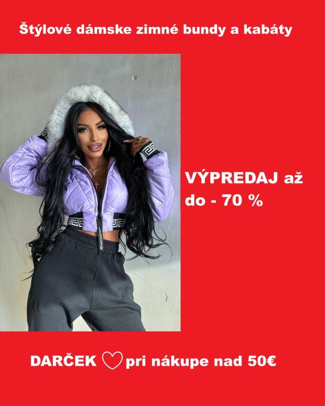 Nenechajte si újsť náš zimný VÝPREDAJ🥰 Zľavy až do - 70 %✨✨ na dámske zimné bundy a kabáty💗 👉www.webfashion.sk...