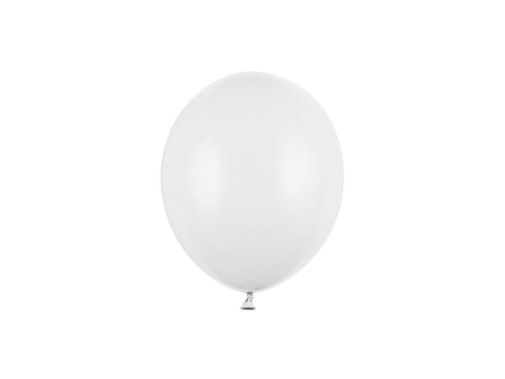 Balónek pastelový BÍLÝ, 30 cm