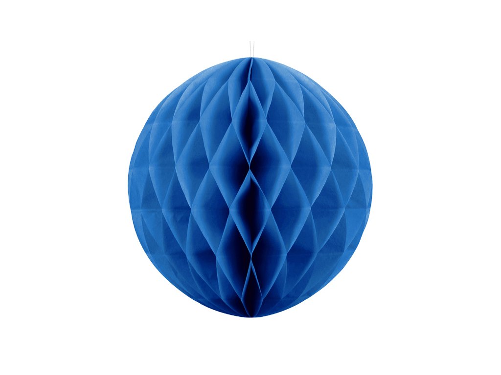 Papírová dekorační koule "Honeycomb" MODRÁ, průměr 30 cm