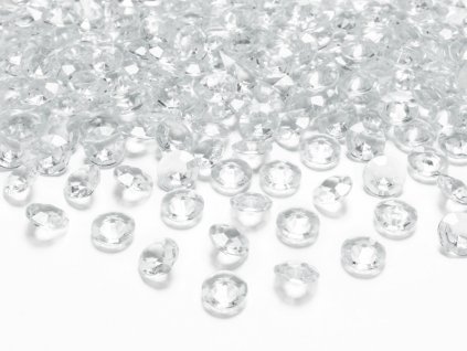 Krystaly diamantové PRŮHLEDNÉ, 12 mm, 100 kusů