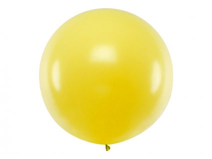 Velký pastelový balónek ŽLUTÝ, 1 m