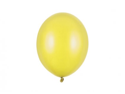 Balónek metalický ŽLUTÝ, 27 cm