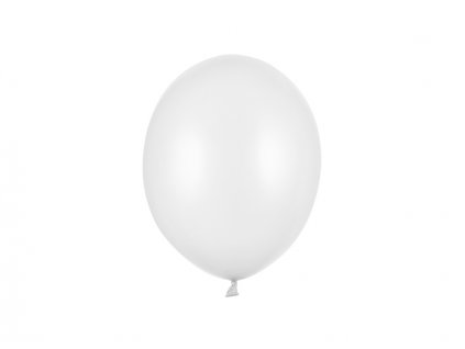 Balónek metalický BÍLÝ, 23 cm, 100 ks