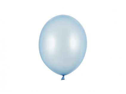 Balónek metalický SVĚTLE MODRÝ, 23 cm, 100 ks