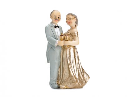Figurka na dort “Zlatá svatba”, 12 cm