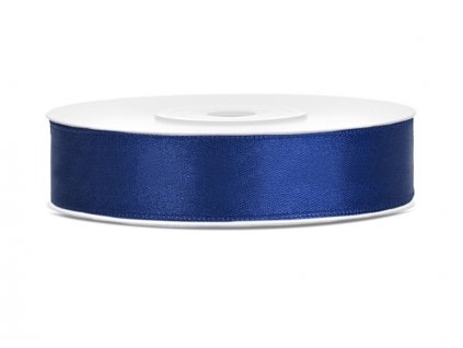 Stuha saténová NAVY BLUE, 12 mm x 25 m