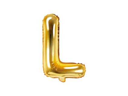 Fóliový balónek písmeno "L" ZLATÝ, 35 cm