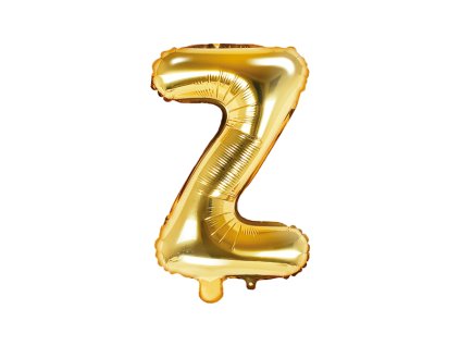 Fóliový balónek písmeno "Z" ZLATÝ, 35 cm
