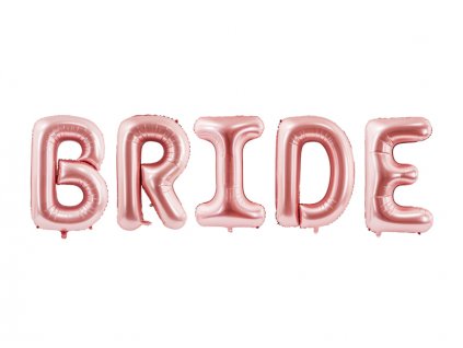 Fóliové balónky "BRIDE" RŮŽOVO-ZLATÉ, 280x86cm