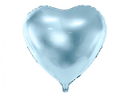 Fóliový metalický balónek "Srdce" AZUROVÝ, 45 cm