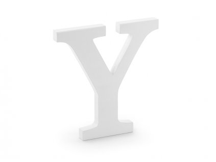 Dřevěné písmeno "Y" BÍLÉ, 20 cm