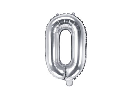 Fóliový balónek písmeno "O" STŘÍBRNÝ, 35 cm