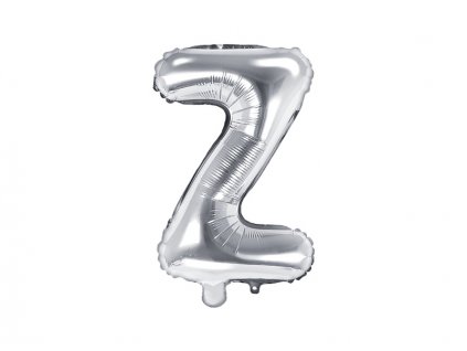 Fóliový balónek písmeno "Z" STŘÍBRNÝ, 35 cm