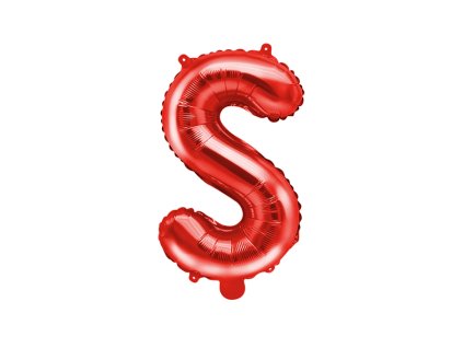 Fóliový balónek písmeno “S" ČERVENÝ, 35 cm