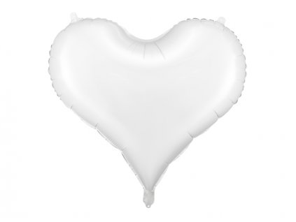 Fóliový balónek “Srdce” BÍLÝ, 75x64 cm