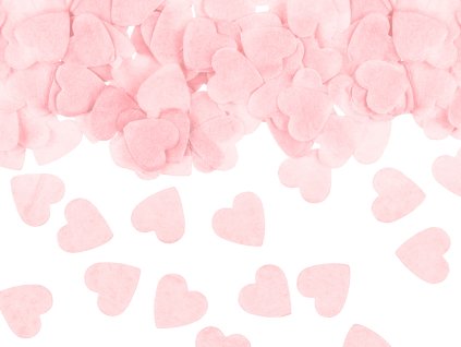 Papírové konfetky “Srdce" SVĚTLE RŮŽOVÉ, 15 g