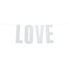Banner "Love" STŘÍBRNÝ, 21x55cm