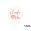 Balónek “Bride To Be” PRŮHLEDNÝ s růžovo-zlatým nápisem, 30 cm