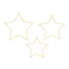 Dřevěná dekorace “Hvězdy”, 3 kusy