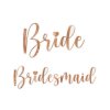 Nálepky na skleničky “Bride & Bridesmaid”, 6 ks