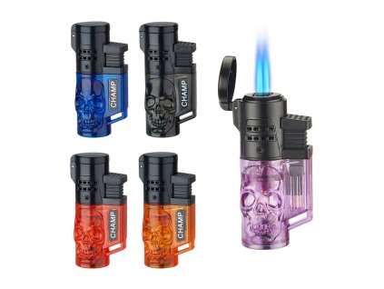 champ 3d skull double blueflame