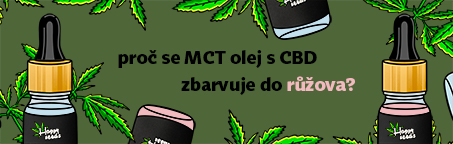 Proč se MCT olej s CBD zbarvuje do růžova?